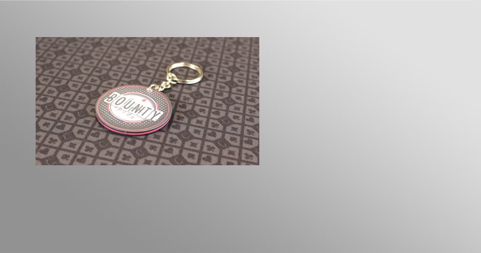 Jeton personnalisé en porte-clés - 43 mm