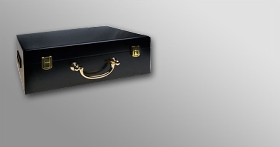 Coffret de rangement bois noir 500 jetons
