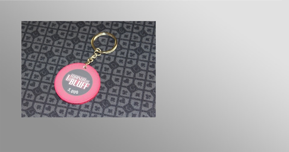 Porte clés en céramique rouge LMDB5